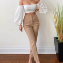 Calça Alfaiataria Cintura Alta Slim Social