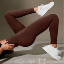 Calça Legging Canelada Cintura Alta Sem Costura Fitness