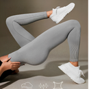 Calça Legging Canelada Cintura Alta Sem Costura Fitness