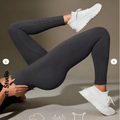 Calça Legging Canelada Cintura Alta Sem Costura Fitness