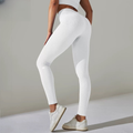 Calça Legging Canelada Cintura Alta Sem Costura Fitness