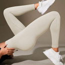 Calça Legging Canelada Cintura Alta Sem Costura Fitness