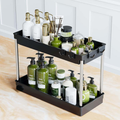 Organizador Prateleira Plástico Multiuso 2 Níveis Andares Banheiro e Cozinha Armário