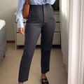 Calça Alfaiataria Cintura Alta Slim Social