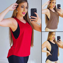 Blusas Dry Fit Feminina Fitness Academia Regata} Veste Legging Tapa Bumbum Tule Top Cropped Treino Camiseta T-shirts Fit
