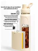 Garrafa Térmica 800ml com Isolamento Térmico Eficiente em Inox Aço Inoxidável Quente e Frio Portátil