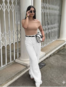 Blusinha Feminina Blusa Ombro Suplex Premium Duplo Forro Blogueira Tendencia Verão Sem Bojo